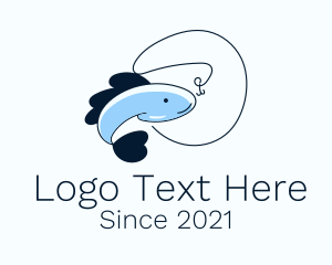 Fishing Line - Minimalist Fish Tackle logo design