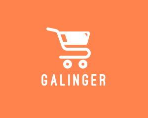 Supermarket - Grocery Shopping Cart logo design