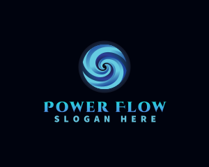 Water Whirlpool Wave logo design