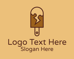 Ice Cream - Chocolate Lightning Popsicle logo design