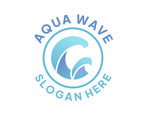 Flow Blue Wave logo design