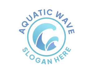 Flow Blue Wave logo design