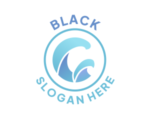 Surf - Flow Blue Wave logo design