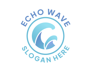 Flow Blue Wave logo design