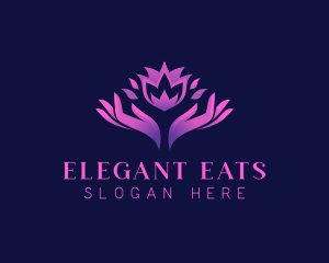 Elegant Flower Wellness logo design