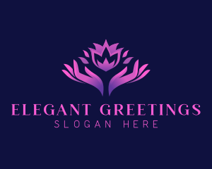 Elegant Flower Wellness logo design