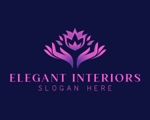 Elegant Flower Wellness logo design