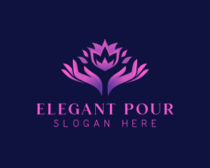 Elegant Flower Wellness logo design