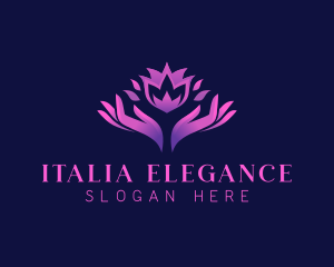 Elegant Flower Wellness logo design