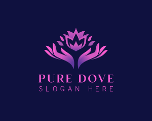 Elegant Flower Wellness logo design