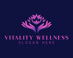 Elegant Flower Wellness logo design