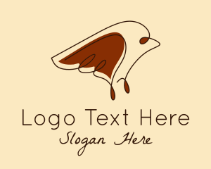 Sparrow - Sparrow Bird Monoline logo design