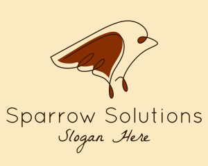 Sparrow - Sparrow Bird Monoline logo design