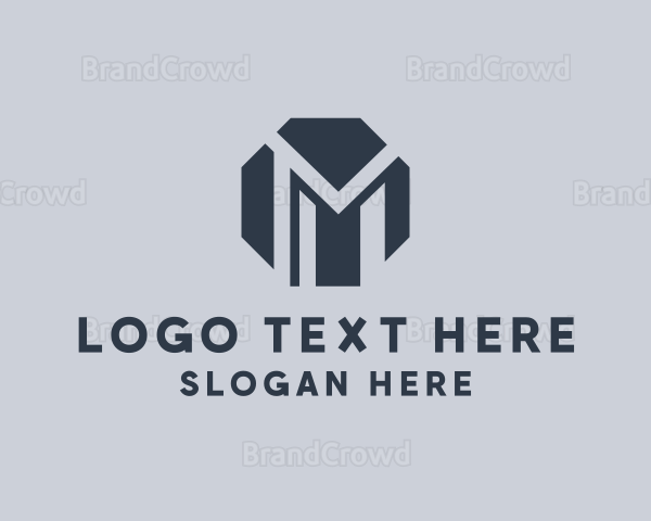 Octagon Tech Builder Letter M Logo