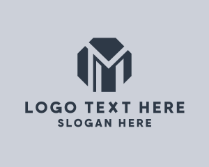 Octagon - Octagon Tech Builder Letter M logo design