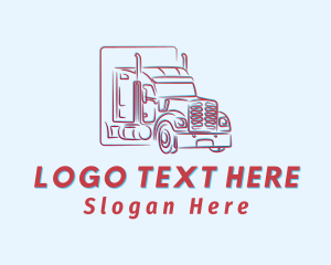 Transportation - Red Truck Haulage logo design