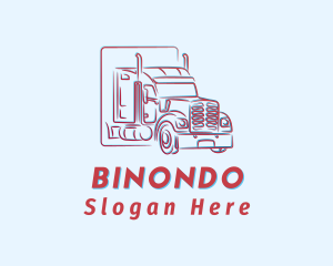 Vehicle - Red Truck Haulage logo design