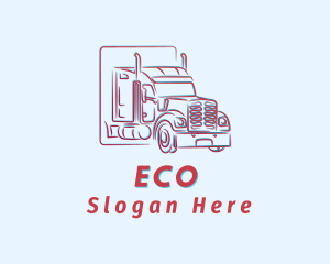 Shipping - Red Truck Haulage logo design