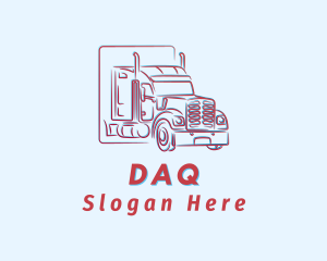 Trailer - Red Truck Haulage logo design