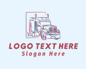 Freight - Red Truck Haulage logo design