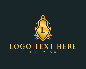 Fine Dining - Luxurious Ornamental Shield Crest logo design