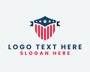 Patriotic - American Shield Defense logo design