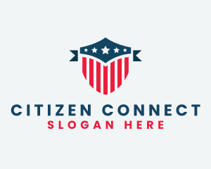 Citizenship - American Shield Defense logo design