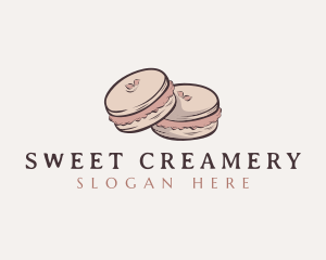 Sweet Macaron Dessert logo design