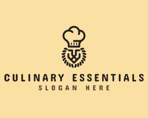 Luxury Lion Chef  logo design