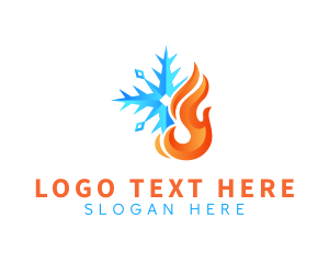 Termal - Fire Snow Ventilation logo design