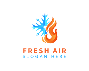 Fire Snow Ventilation logo design