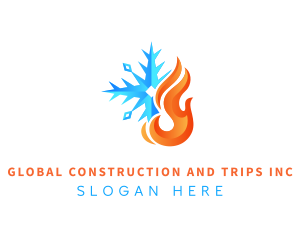 Refrigeration - Fire Snow Ventilation logo design