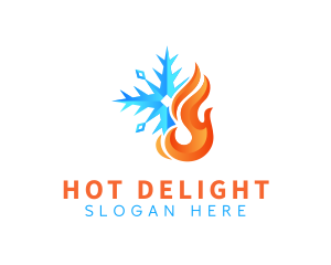 Fire Snow Ventilation logo design