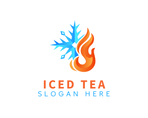 Fire Snow Ventilation logo design