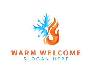 Fire Snow Ventilation logo design