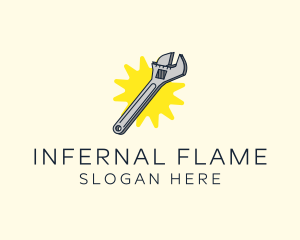 Spanner Wrench Tool logo design