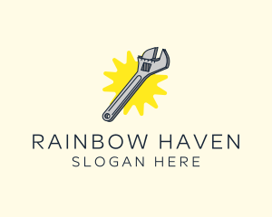 Spanner Wrench Tool logo design