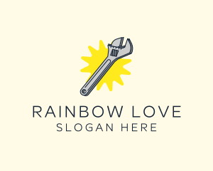 Spanner Wrench Tool logo design