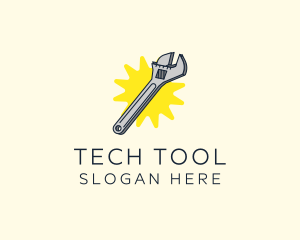 Tool - Spanner Wrench Tool logo design