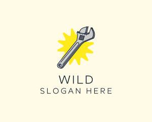 Labourer - Spanner Wrench Tool logo design