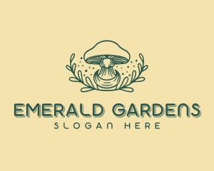 Herbal Mushroom Gardening logo design