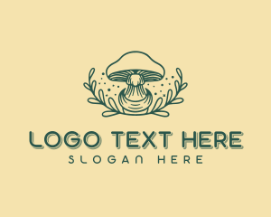 Fungus - Herbal Mushroom Gardening logo design