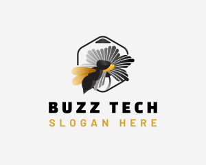 Bee Flower Nature logo design