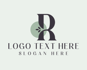 Interior - Natural Leaves Letter R logo design