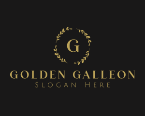 Golden Wedding Leaf logo design