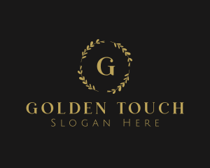 Golden Wedding Leaf logo design