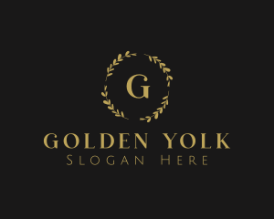 Golden Wedding Leaf logo design