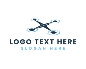 Vlog - Drone Camera Technology logo design