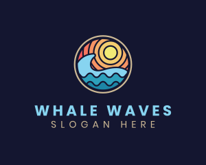 Sun Wave Resort Vacation logo design