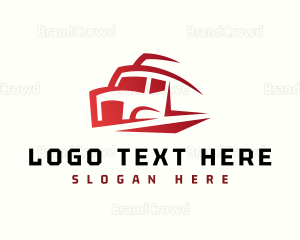 Trailer Truck Transport Logo